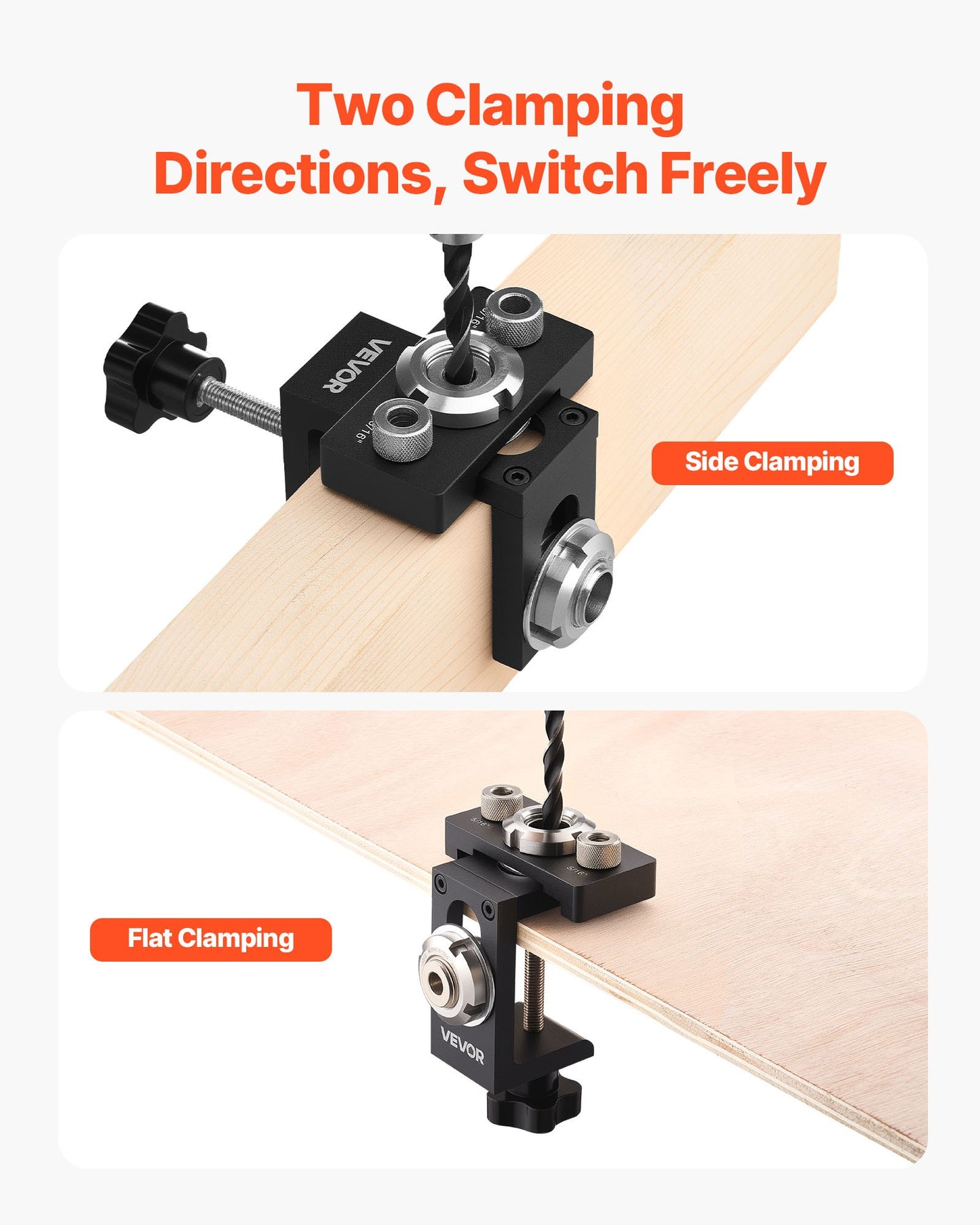 Woodworking Dowel Jig Kit with 3 Drill Bits - Self-Centering Aluminum Guide