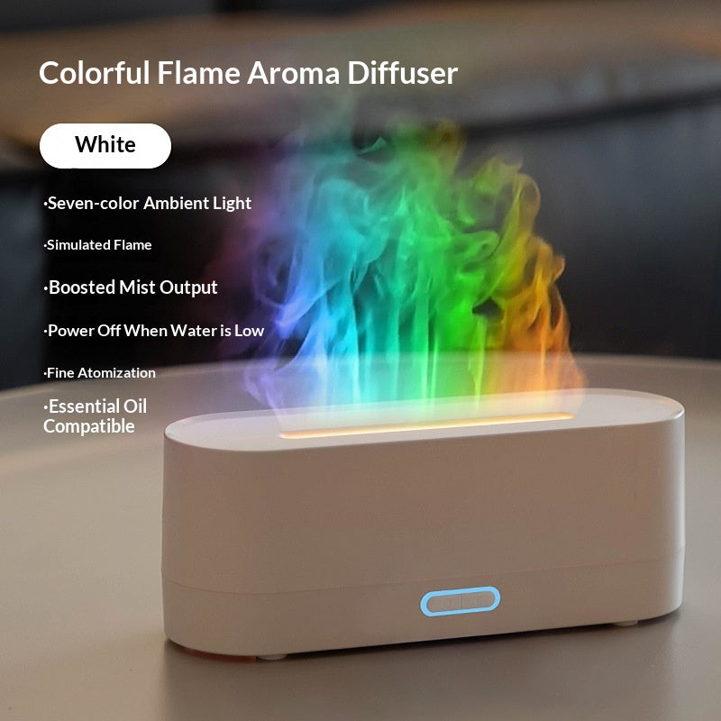 Desktop Colorful Flame Aroma Diffuser USB Humidifier