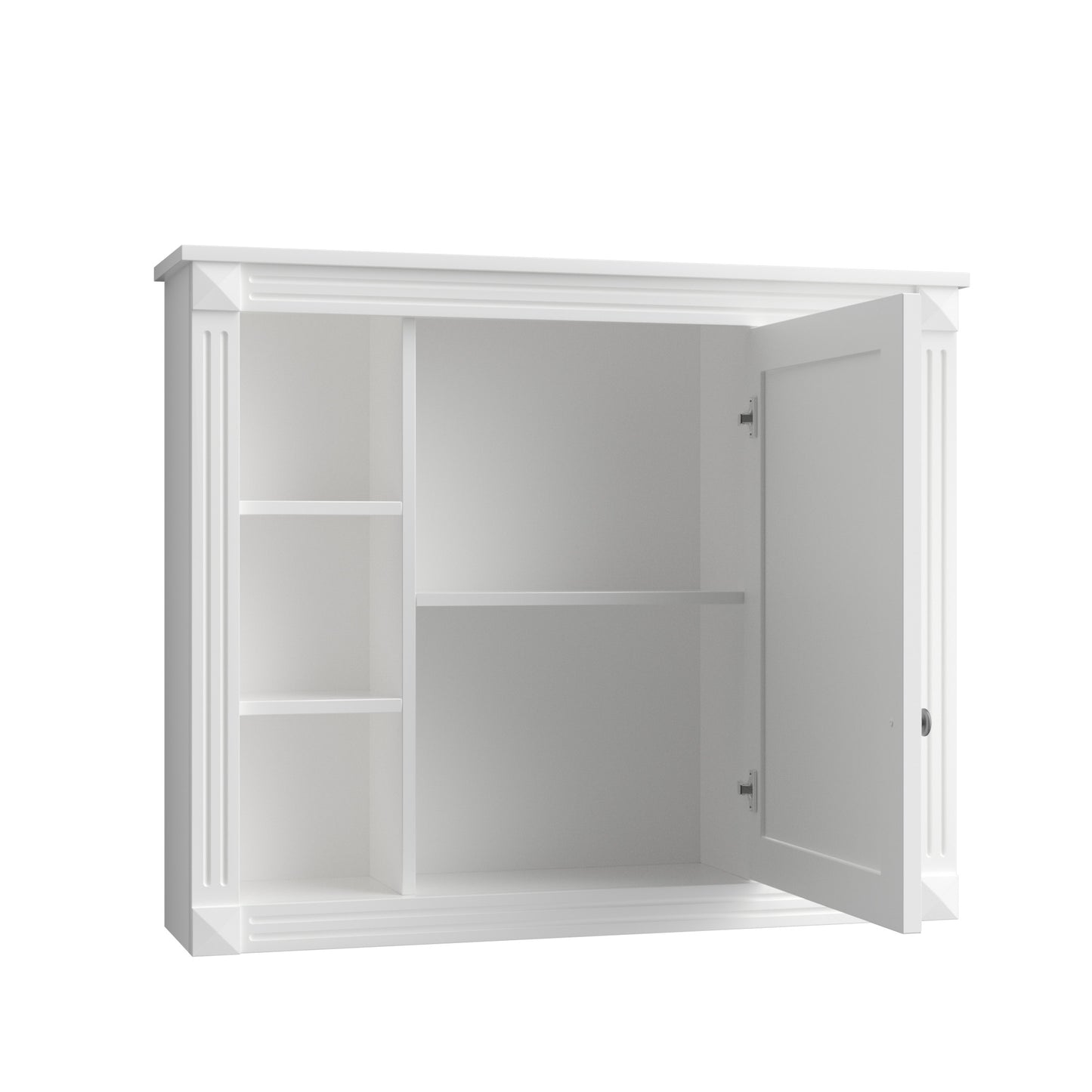 36'' Modern Bathroom Vanity with Sink & Mirror Cabinet - White
