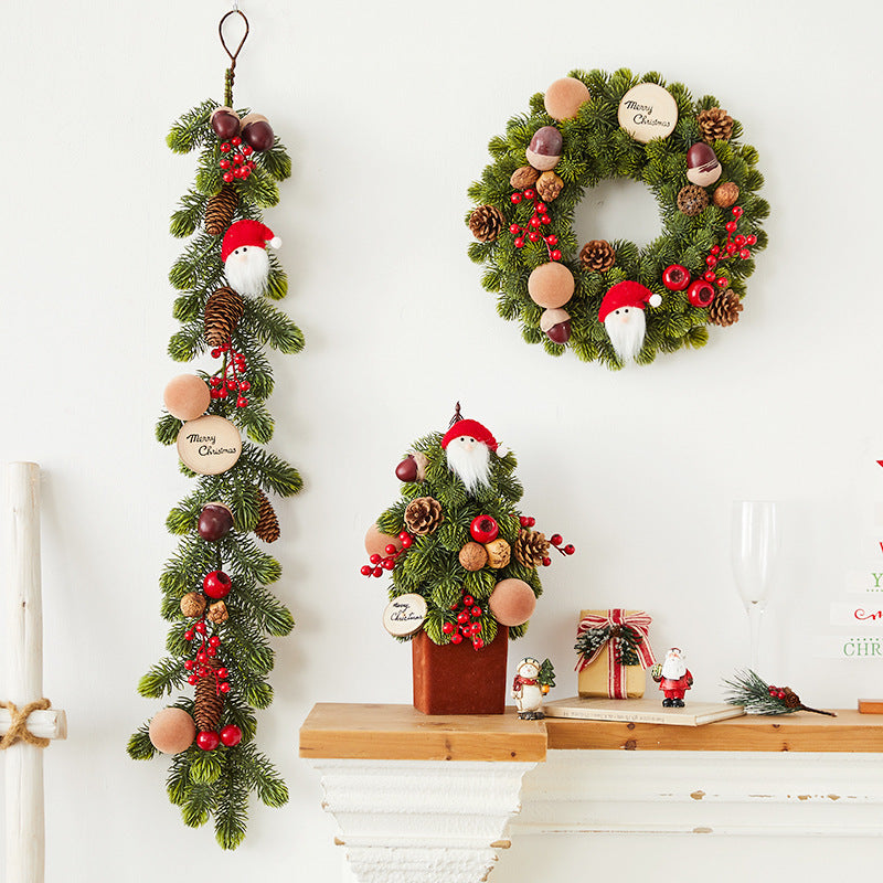 Christmas Wreath Cane Decorations for Holiday Home Decor