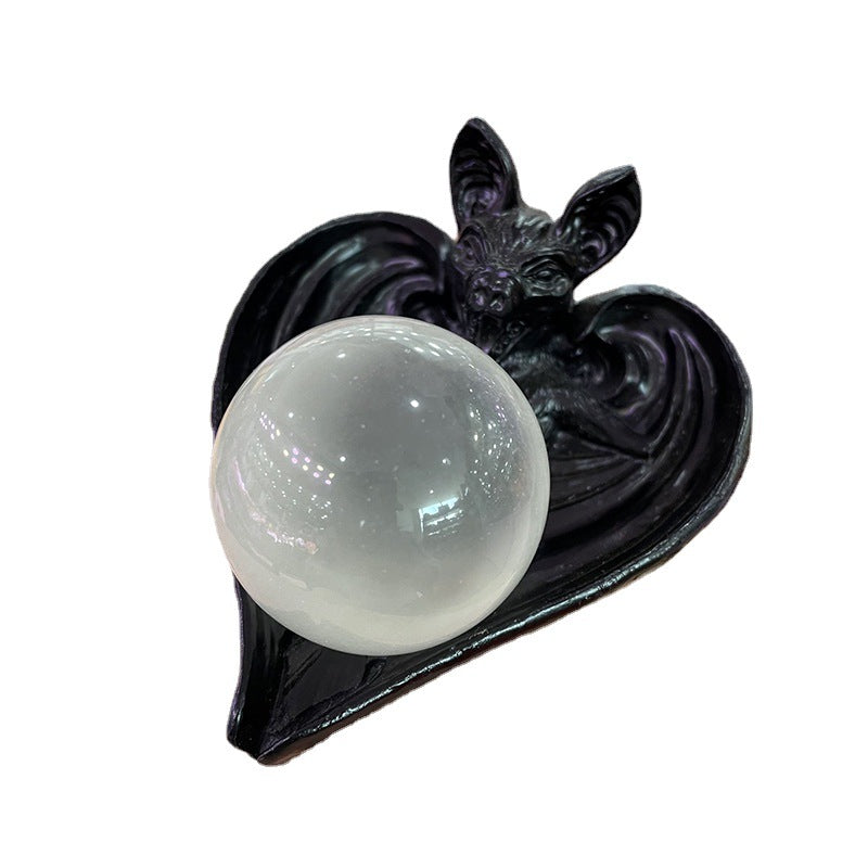 Crystal Ball Resin Base with Vampire Bat Decor - Home & Party Craft Supplies