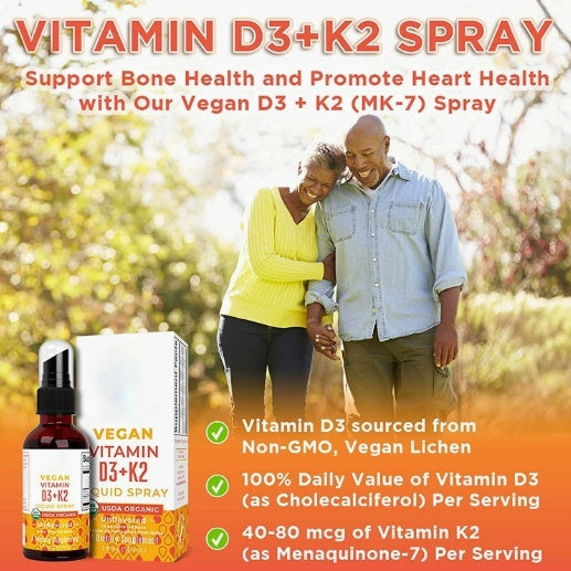 Vitamin D3 K2 Drop Solution Spray 30ml - Health & Wellness Supplement