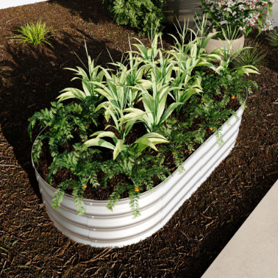 4x2x1ft Galvanized Raised Garden Bed Kit - Rust-Resistant Outdoor Planter