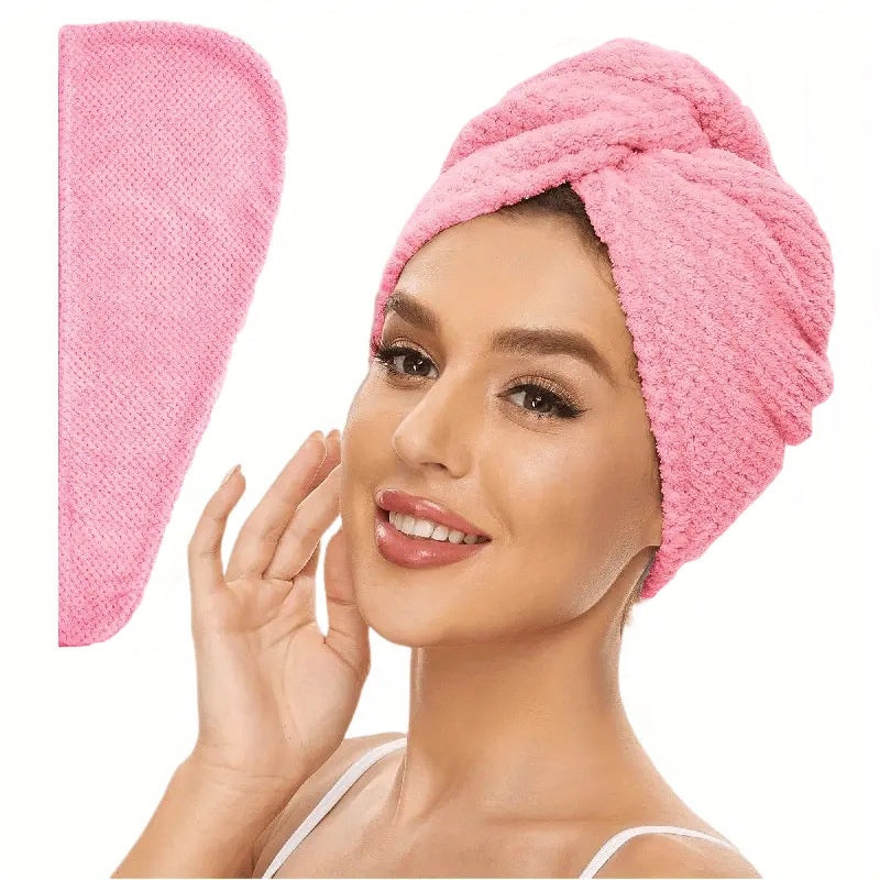 Coral Fleece Quick-Drying Hair Towel Cap Bath Hair Drying Wrap