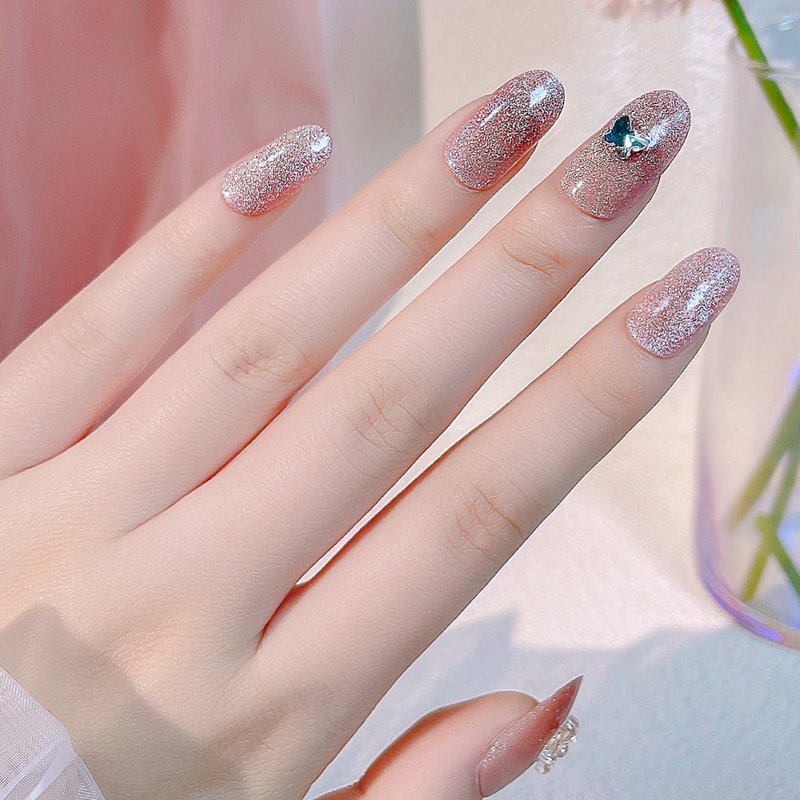 Fake Nail Patches with Jelly Glue - 24 Pieces