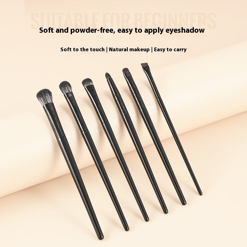 6 Pack Eyeshadow Makeup Brushes Set - Eyeliner Concealer Detail Tools