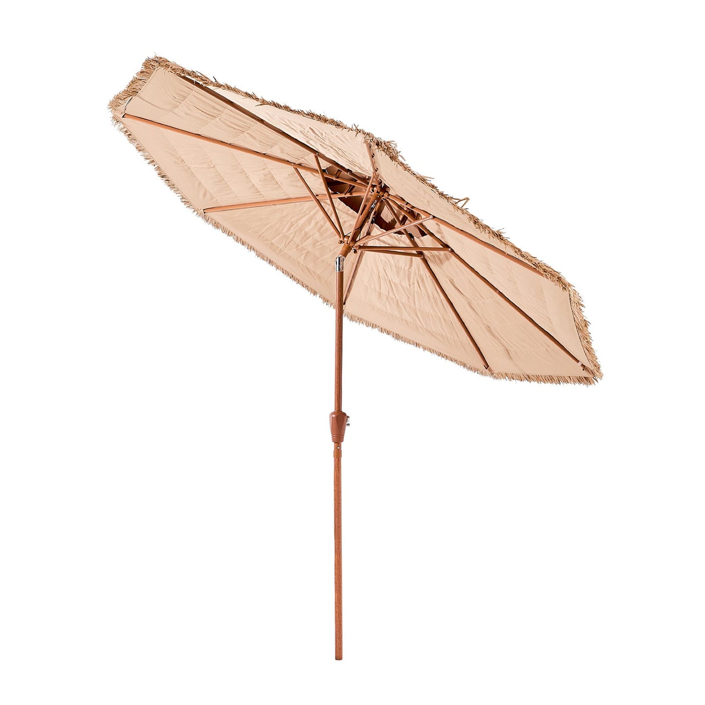9 Ft Tiki Umbrella Thatched Patio Shade with Tilt - Natural
