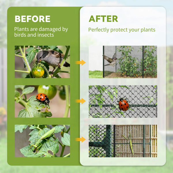 Plant Protection Tent - Zippered Walk-in Crop Cage, 70.9" H