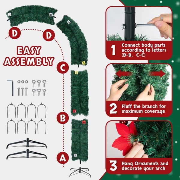 PVC Christmas Arch Decoration - 240x40x265cm