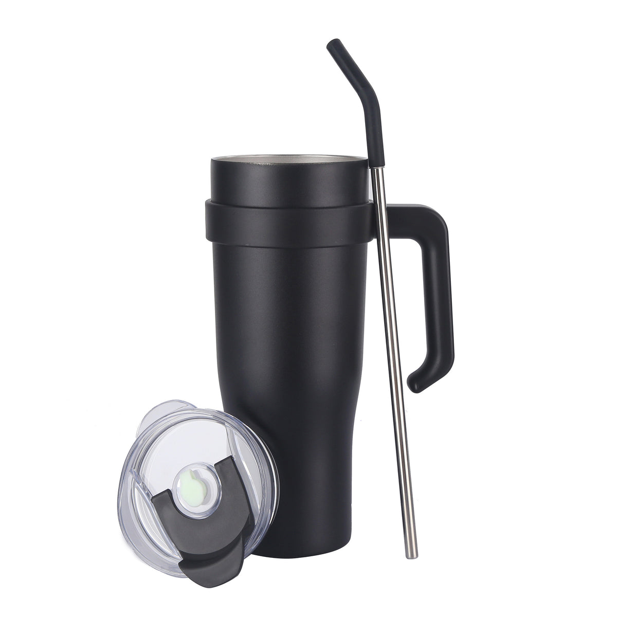 40Oz Insulated Car Cup Holder Travel Mug with Handle - Multiple Colors