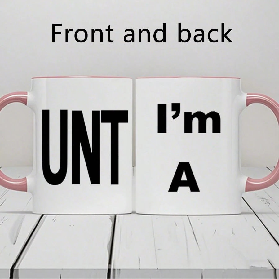 Creative Letter-Printed Ceramic Mug - 301-400ml Drinkware
