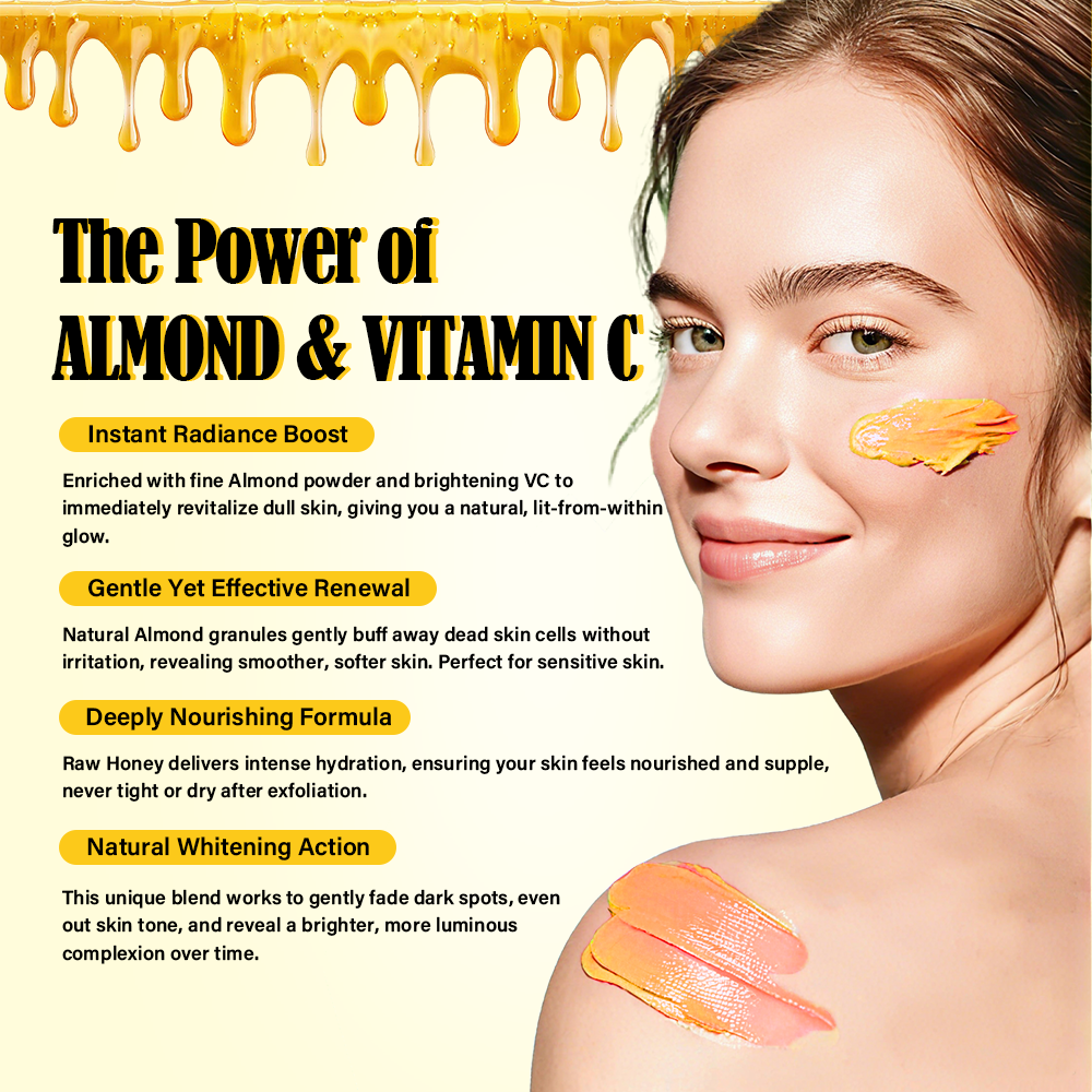 Vitamin C Body Scrub with Almond Oil - Brightening & Whitening 500ml