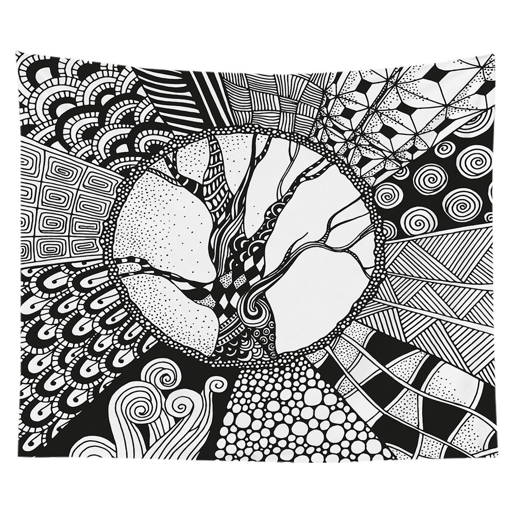 Abstract Art Wall Tapestry for Home Decor - Wind Pattern Fabric Hanging
