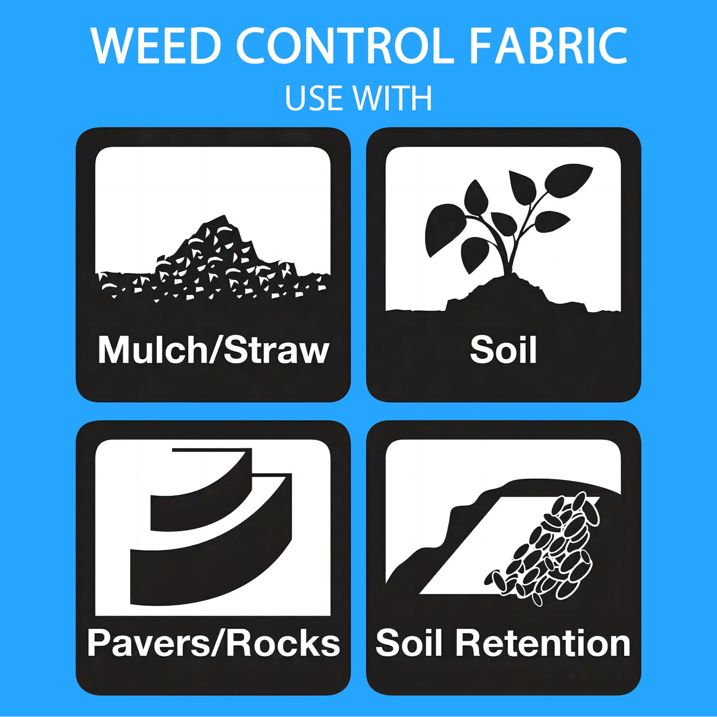 Garden Weed Control Fabric Landscape Fabric Roll for Weed Barrier and Erosion Prevention