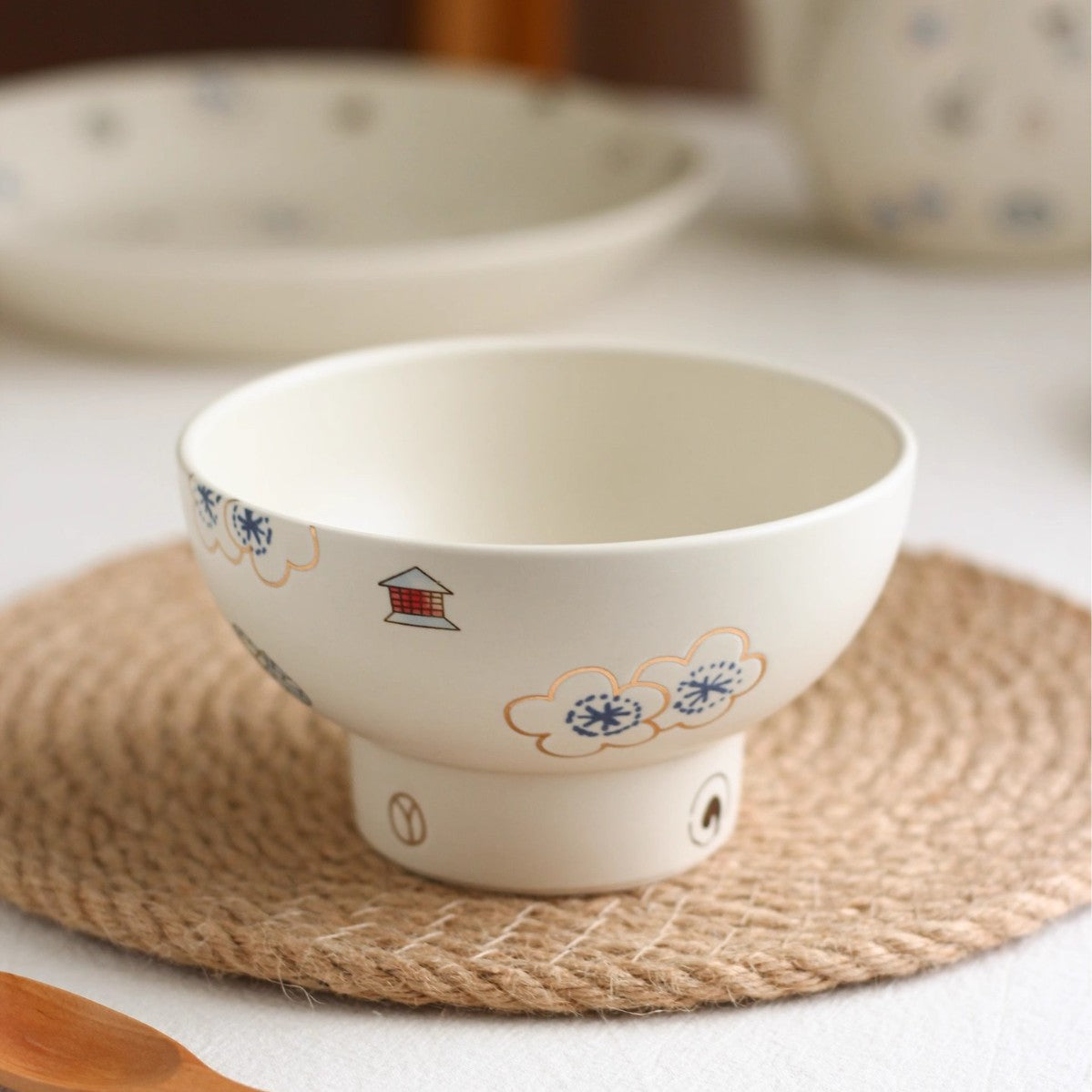 Japanese-Style Ceramic Dinnerware & Tea Set - Cute Porcelain Tableware