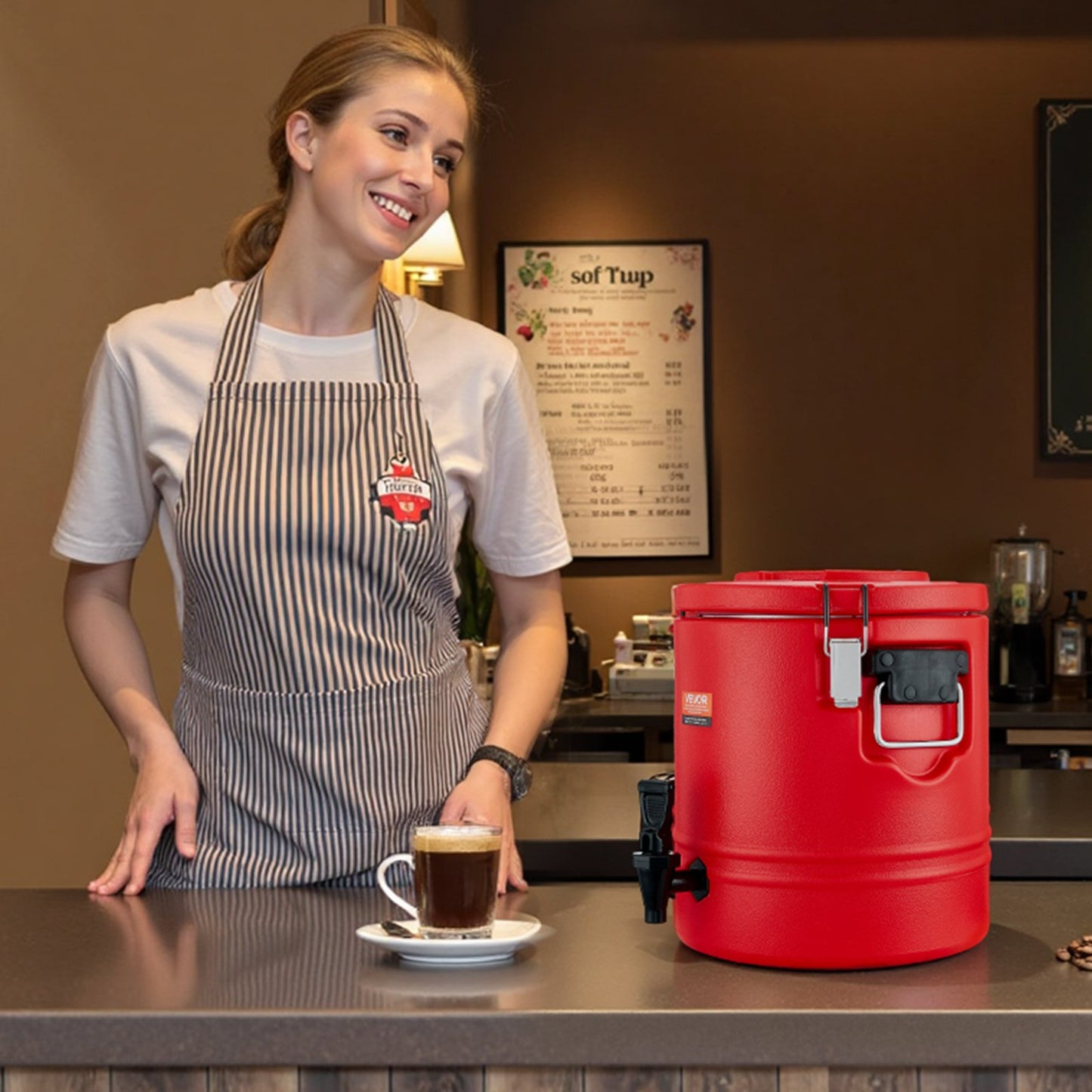 Insulated Beverage Dispenser for Hot & Cold Drinks - 3 Gallon