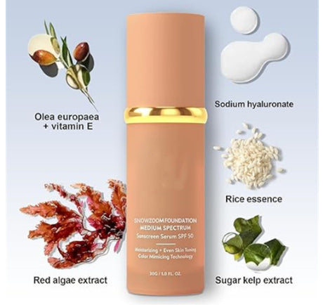 Temperature Change Liquid Foundation with Hyaluronic Acid 30ml Light & Thin Concealer Moisturizer