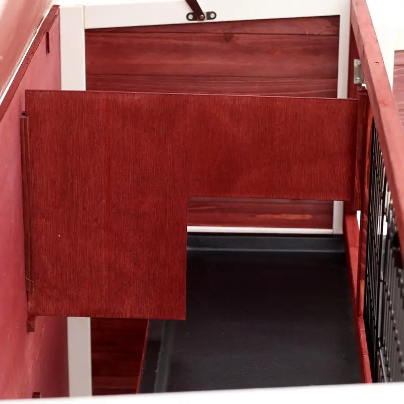 Large 2-Story Rabbit Hutch Pet Cage with Lockable Doors and Removable Trays
