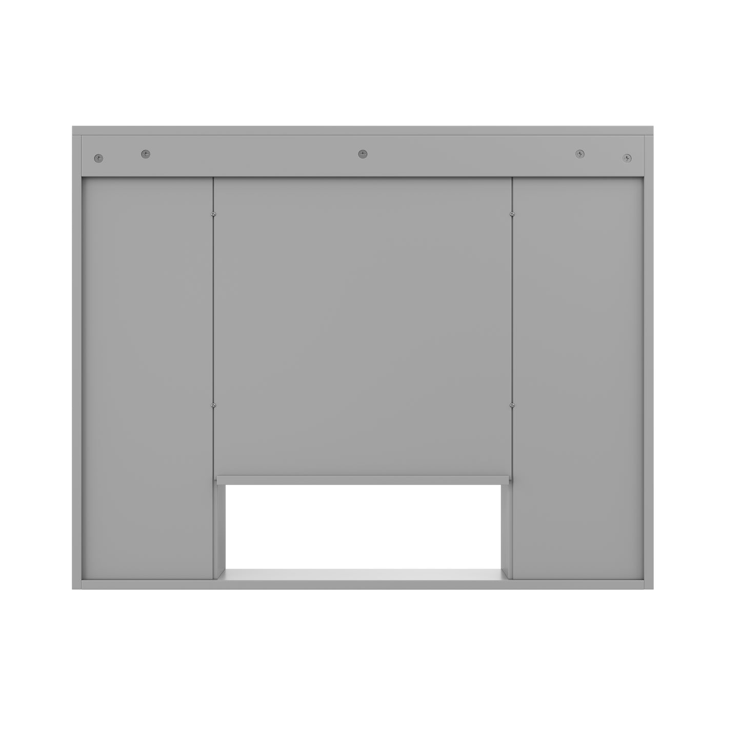 Wall-Mounted Modern Bathroom Cabinet with 5 Adjustable Shelves - Gray