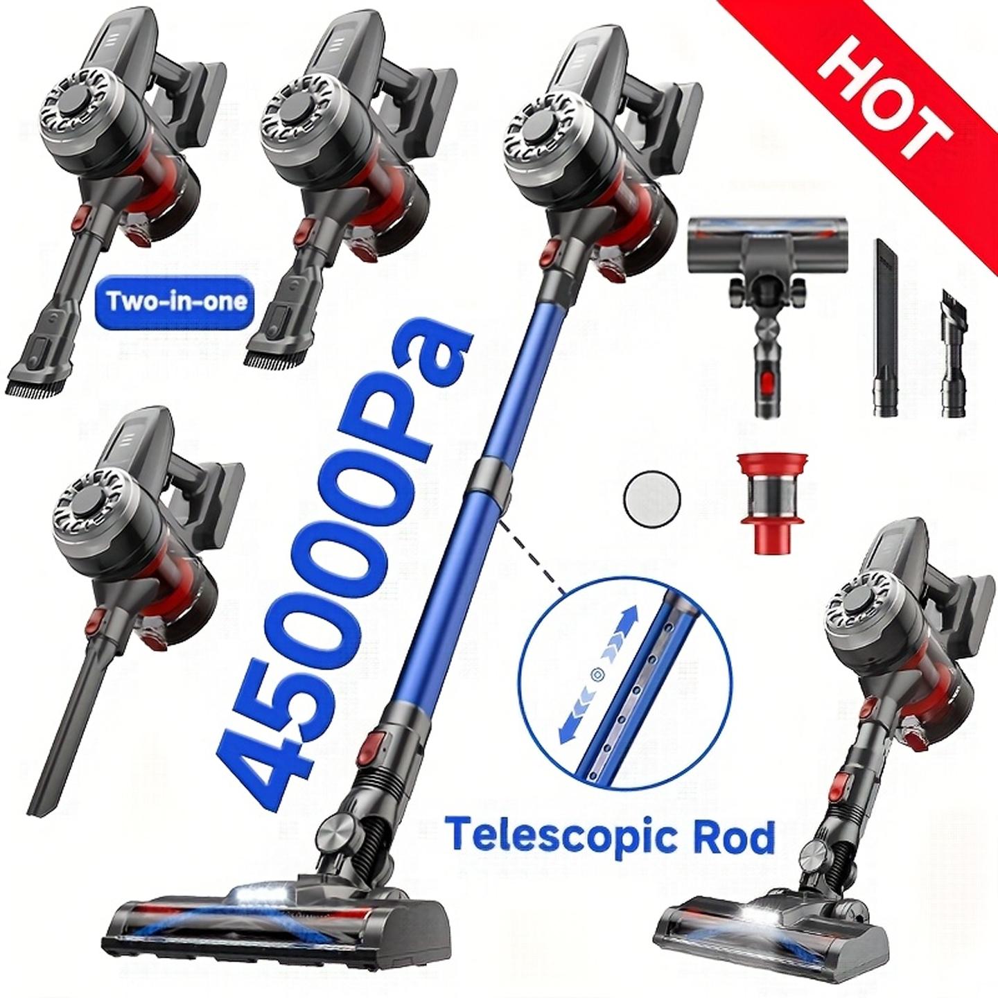8-in-1 Cordless Vacuum Cleaner with Powerful Suction & Long Battery Life