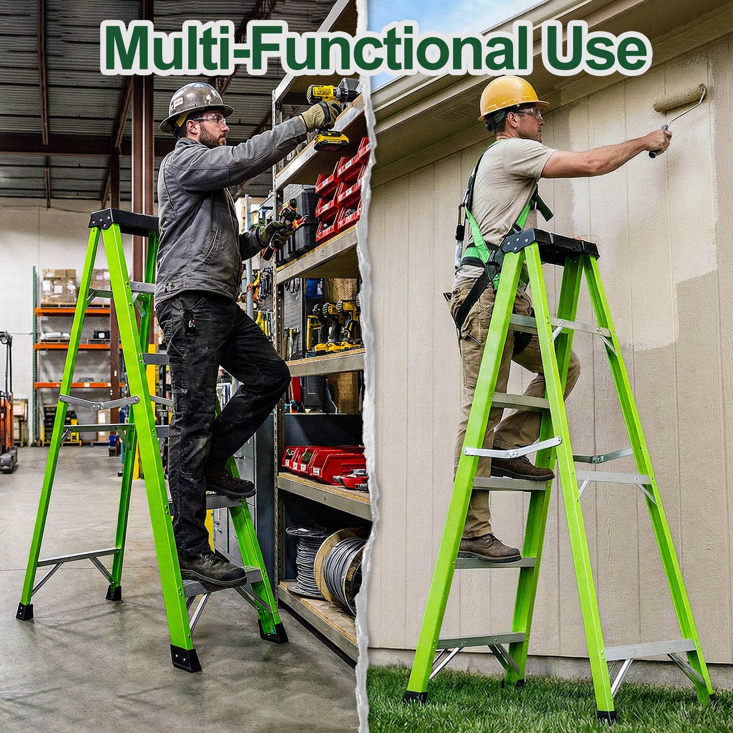 Fiberglass Ladder, Single-sided Stepladder For Electrical Engineering