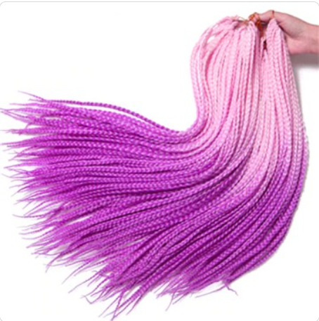 Women's Synthetic Fiber Braided Wig - Multiple Color Options, 24 Inch