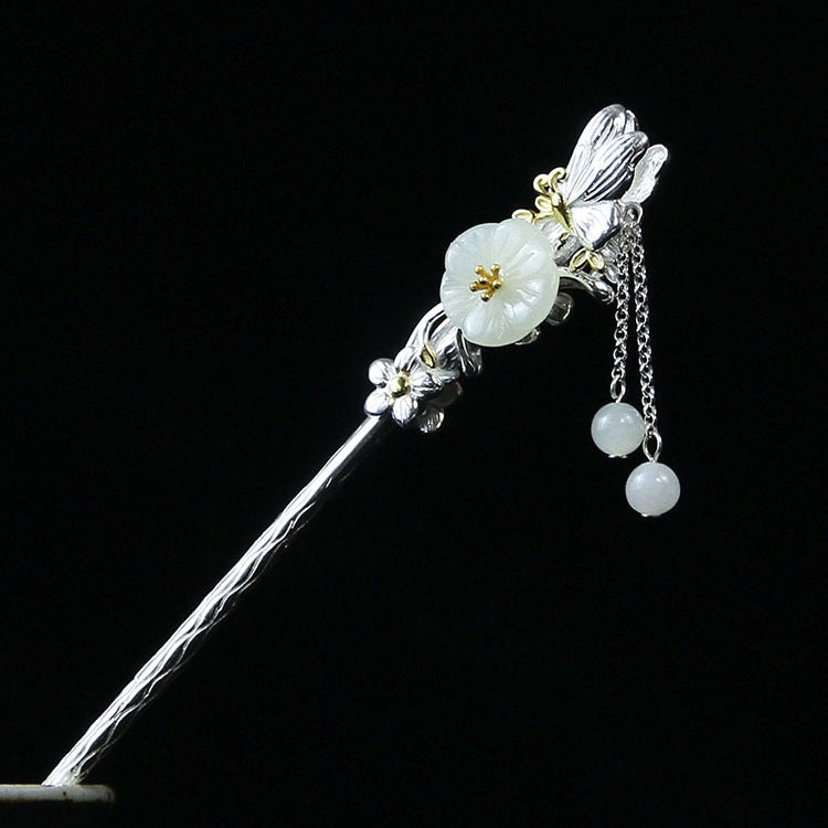 Women's Tassel Hairpin Plated Ancient Costume Hair Accessory - National Style Plum Blossom
