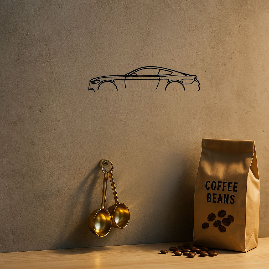 Laser-Cut Metal Wall Art - Sports Car Silhouette Decoration