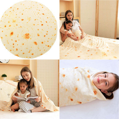 Corn Pancake Blanket - Colorful Flannel Air-Conditioning Throw
