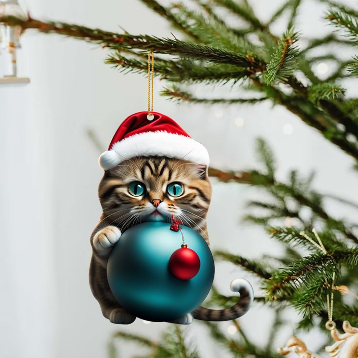 Christmas Kitty Car Backpack Pendant Home Decoration Gift - Festive & Party Supplies