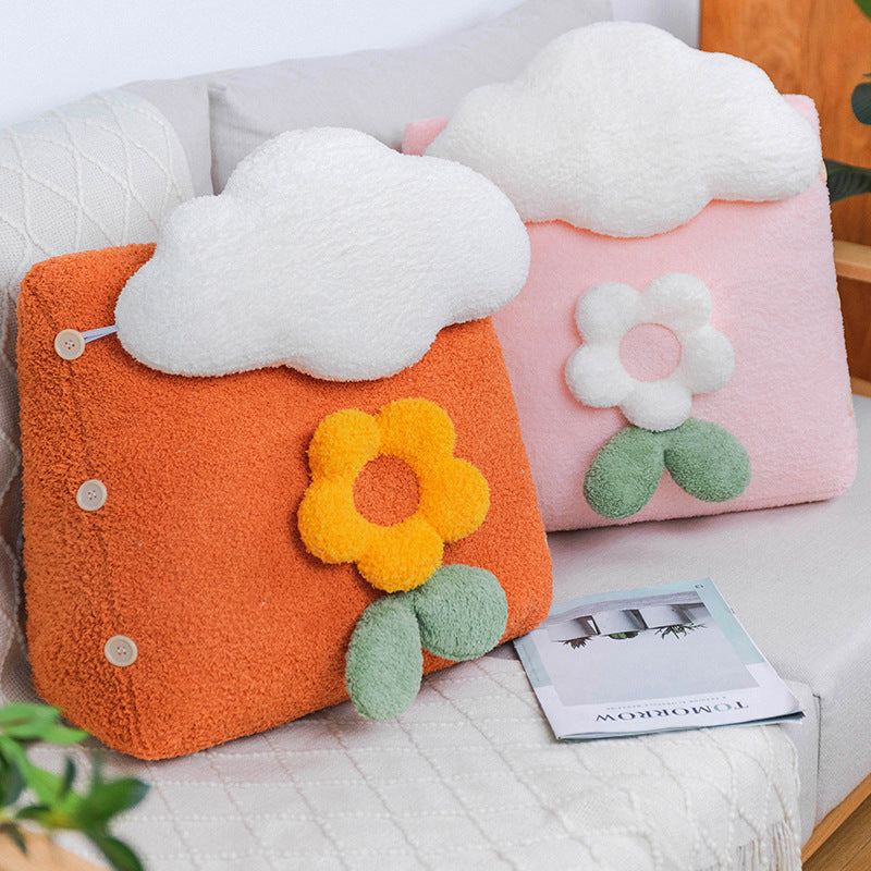 Cute Cloud-Shaped Bedside Pillow for Dorm Rooms - Plush Sleep Cushion