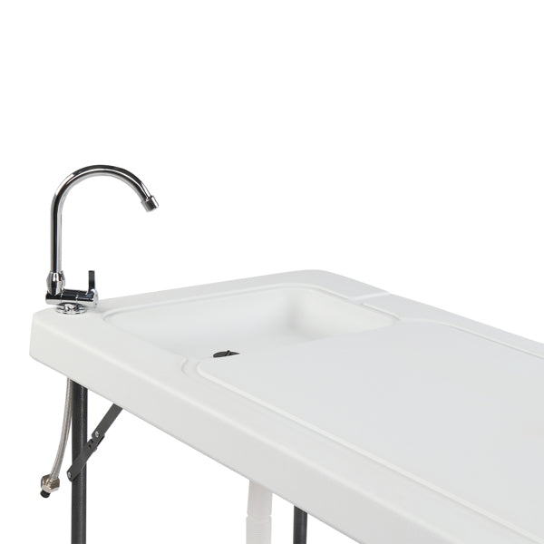 Folding Outdoor Fishing Table with Sink - Portable & Durable