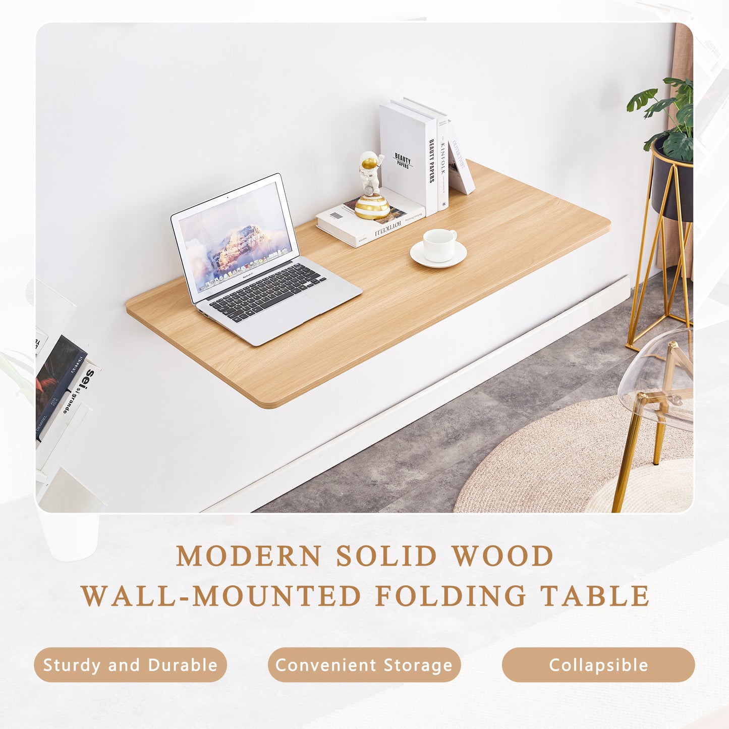 Laundry Room Folding Table Wall Mounted For Small Spaces,Fold Down
