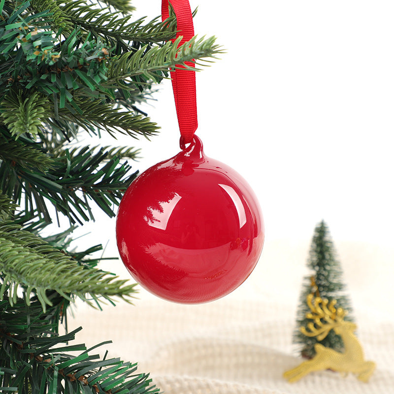 Christmas Glass Ornament Festive Holiday Ball Set - Handblown Decor