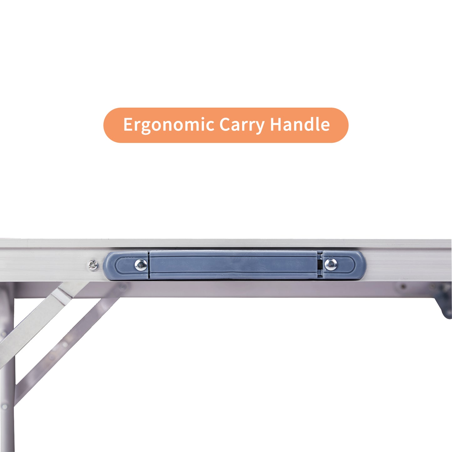 3ft Aluminum Folding Table - Portable Outdoor Picnic Desk - Black