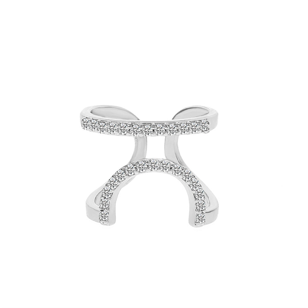 Removable Fake Nail Ring - Cross-border Zircon Inlaid Jewelry for Nail Art Women
