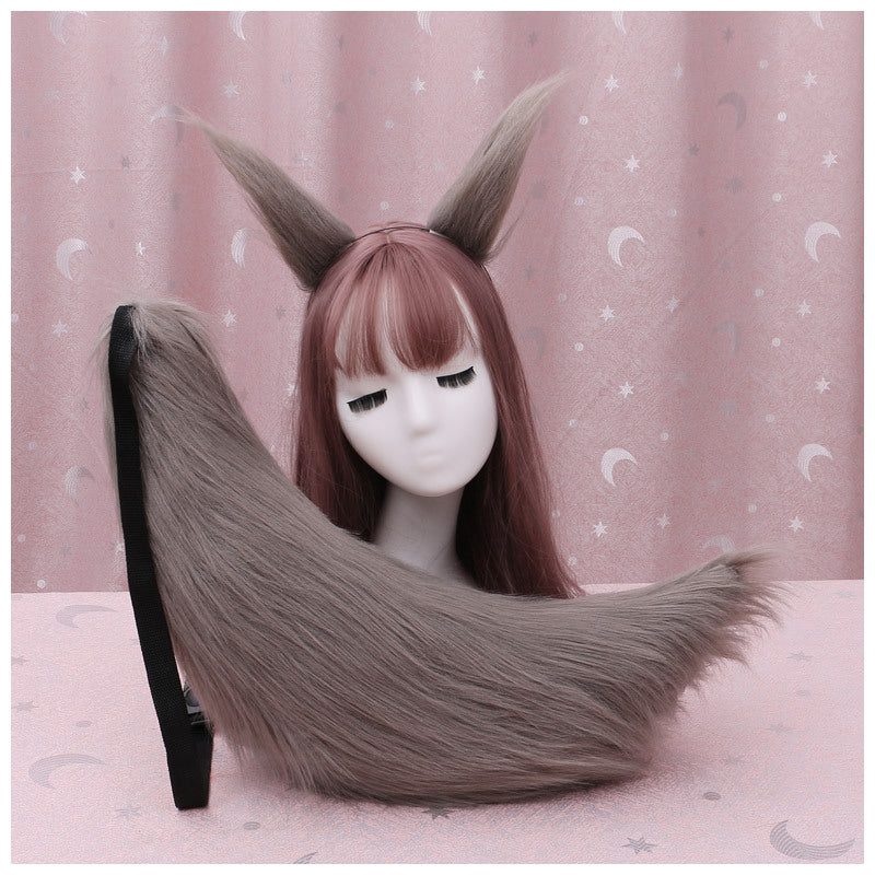 Cute Plush Fox Ear Headband with Tail for Parties and Photos - Multiple Colors