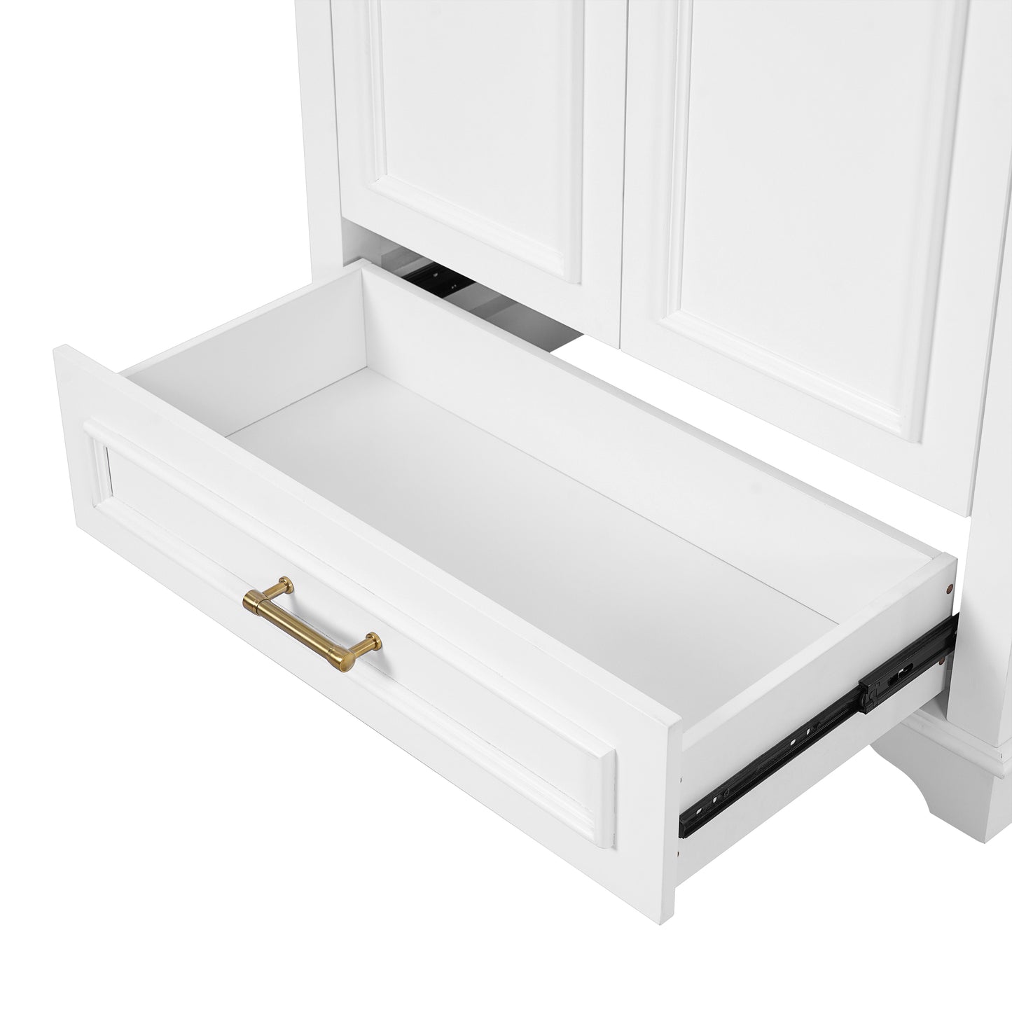 30" Bathroom Vanity with Ceramic Sink & Soft Close Doors - White