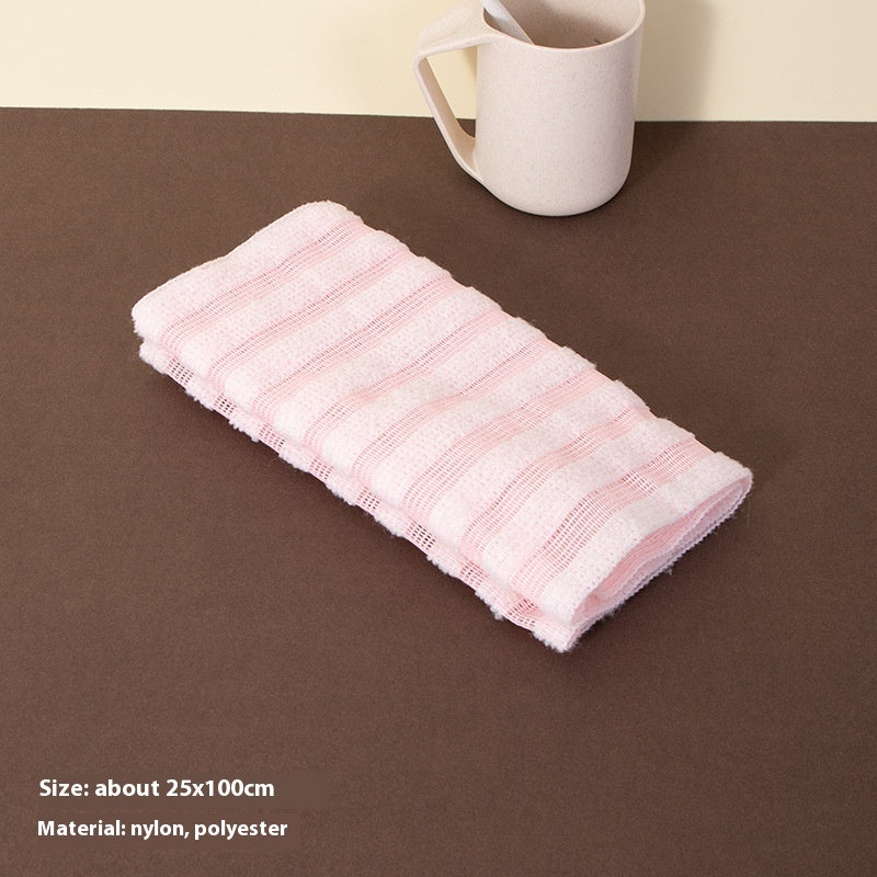 Unisex Long Strip Bath Towel for Easy Foaming Back Rub - Multiple Colors