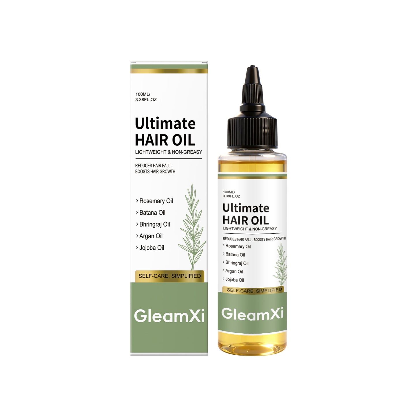 Hair Care Oil with Rosemary & Jojoba - 100ml Nourishing Treatment