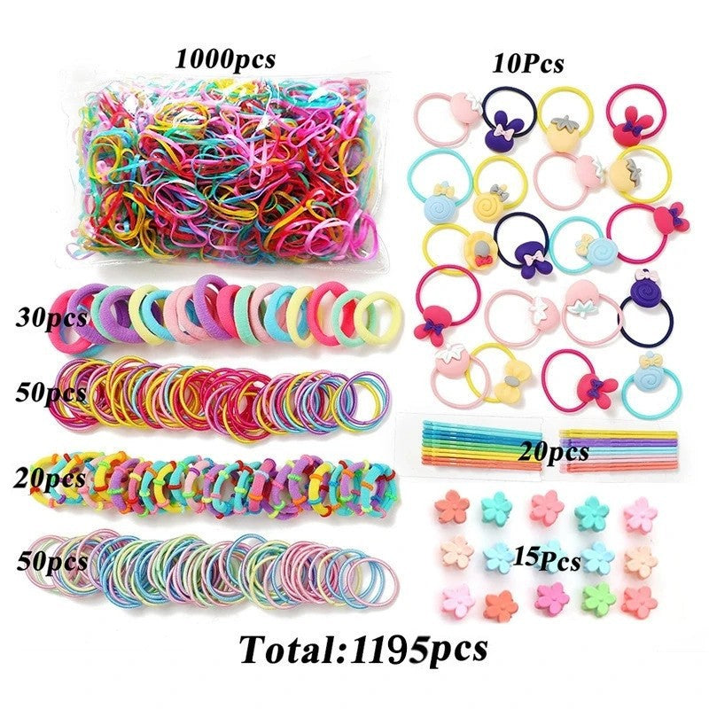 Cute Hair Tie Set for Kids - Colorful Hair Rings
