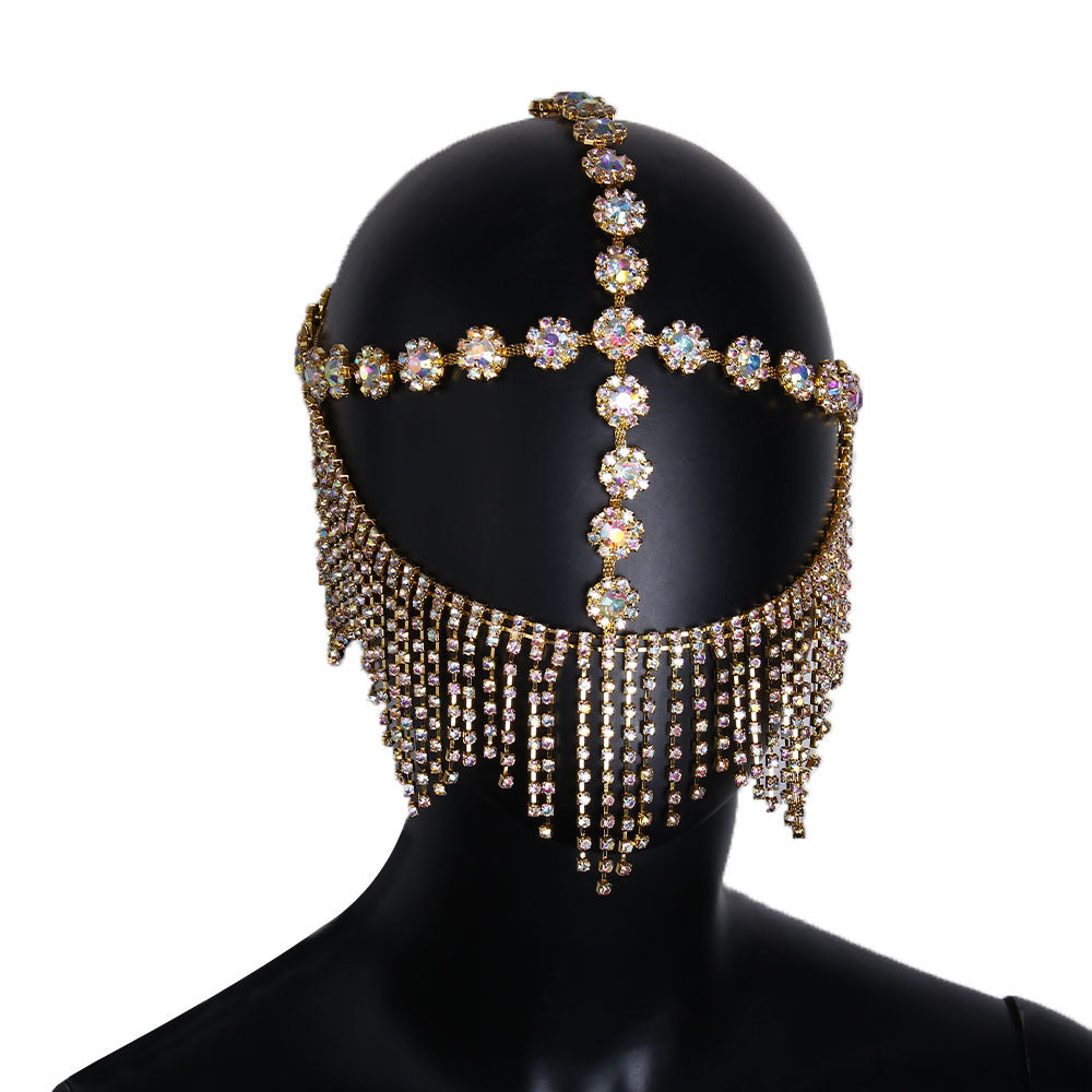 Rhinestone Claw Mask Chain Accessory