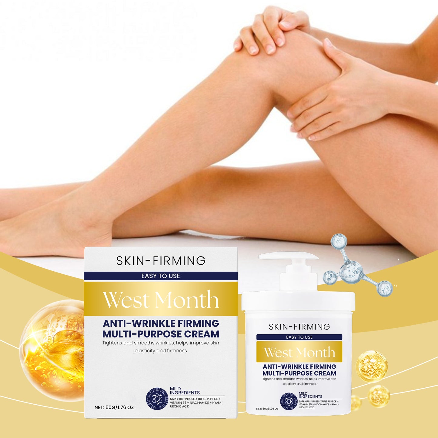 Firming Body Cream with Hyaluronic Acid & Vitamin B5 - Moisturizing Lotion