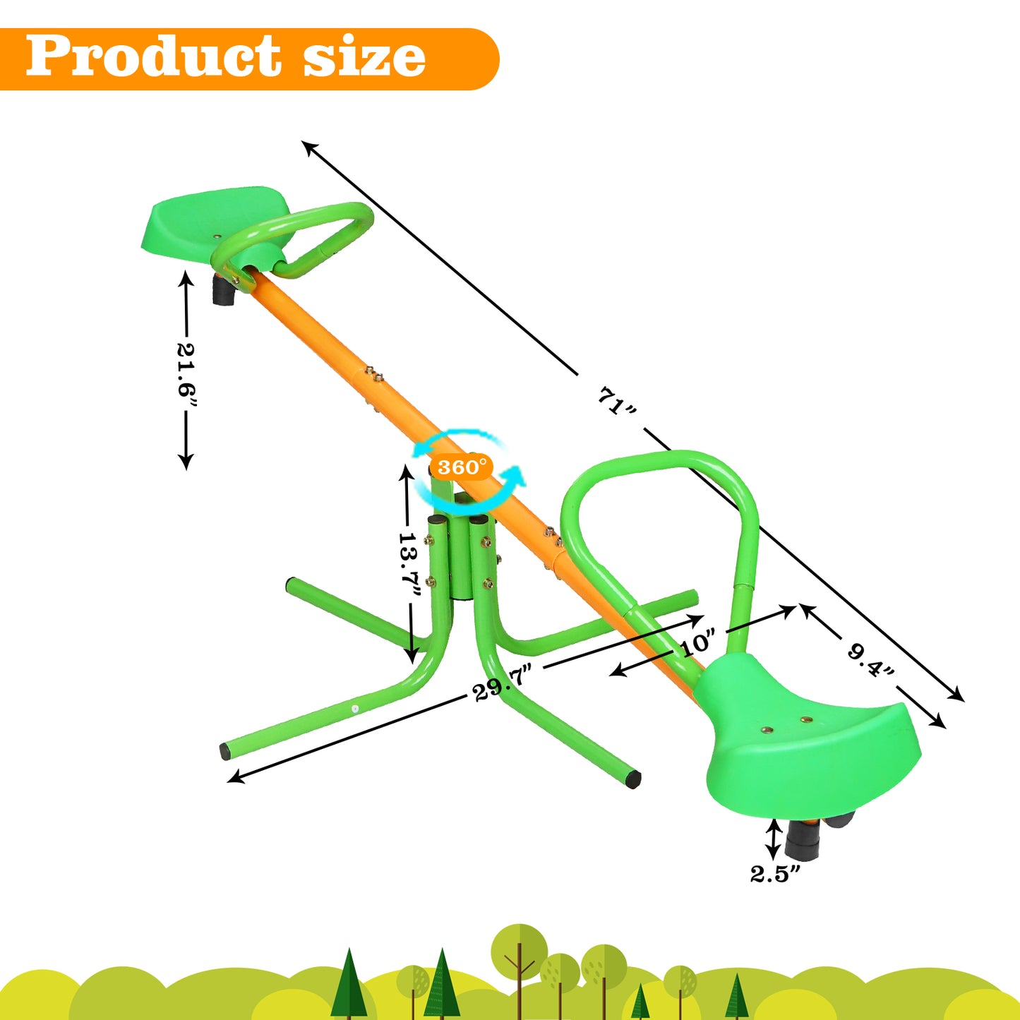 360 Degree Rotating Kids Seesaw - Outdoor Play Equipment