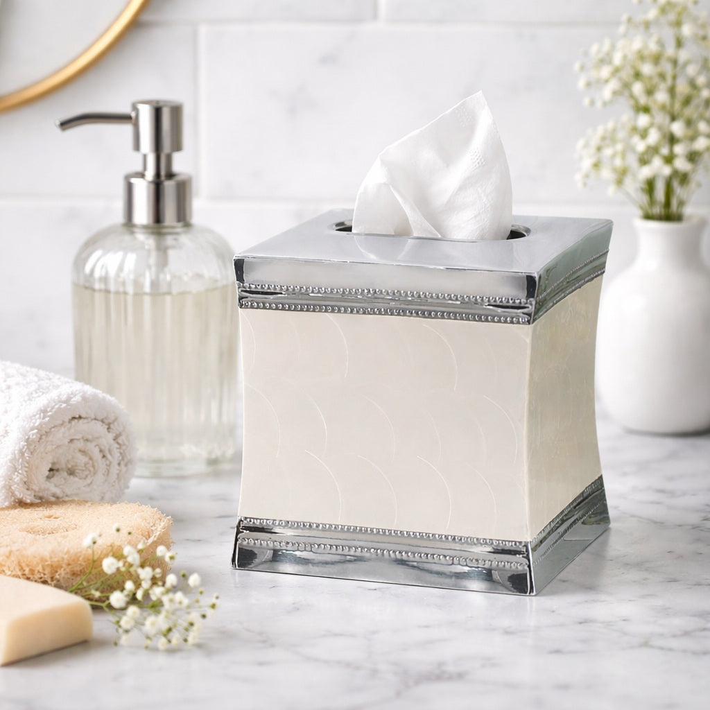Tissue Box Fantasy Stainless Steel Square Facial Cover Holder