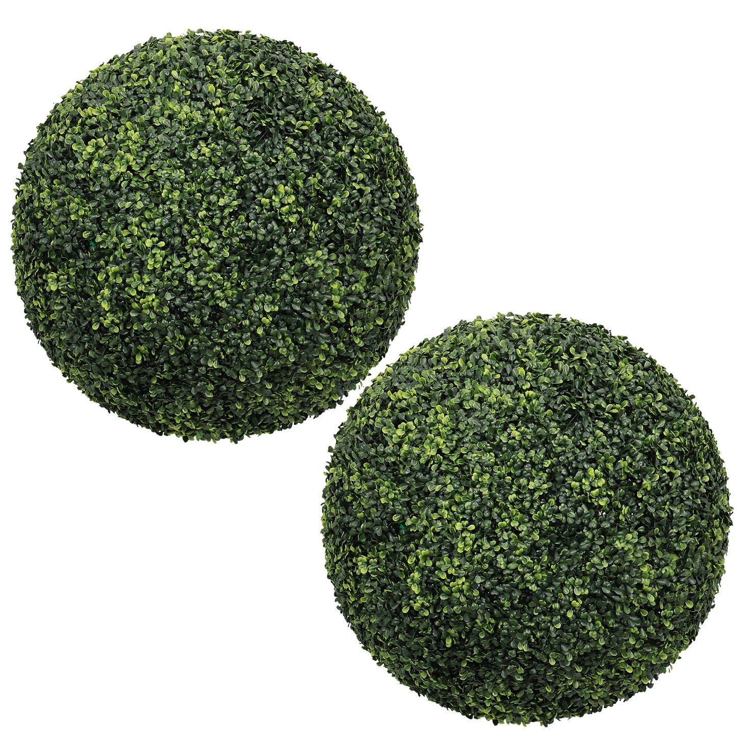 22.4-Inch Artificial Green Topiary Balls - Set of 2 for Outdoor Decoration