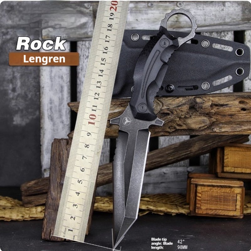 High-Hardness Steel Tactical Knife with Multi-Functionality - Self-Defense & Kitchen Use