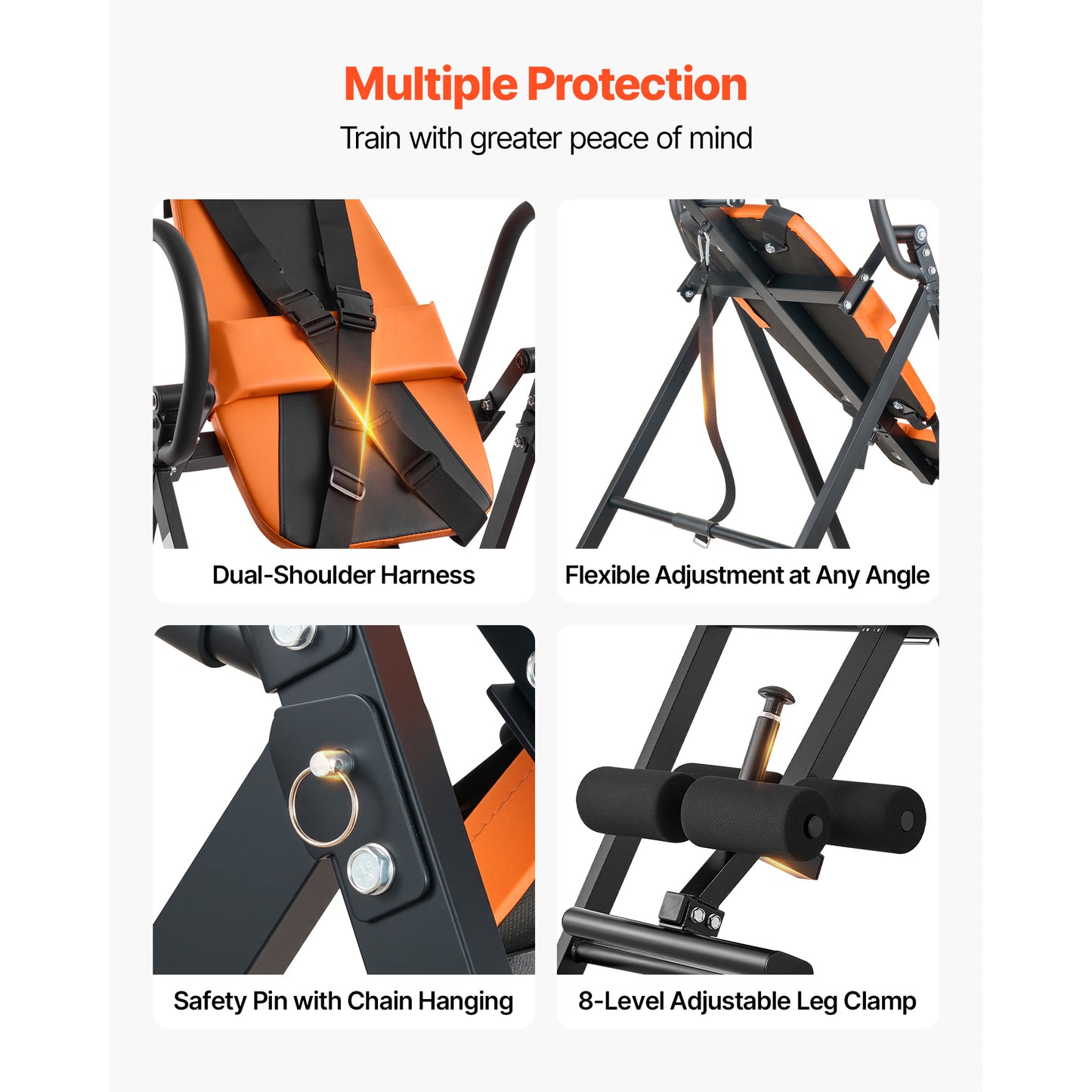 Heavy Duty Inversion Table for Back and Neck Decompression 300 Lb Capacity