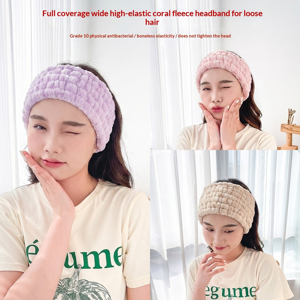 Non-Slip Stretchy Sports Headband for Fitness & Yoga - Coral Fleece
