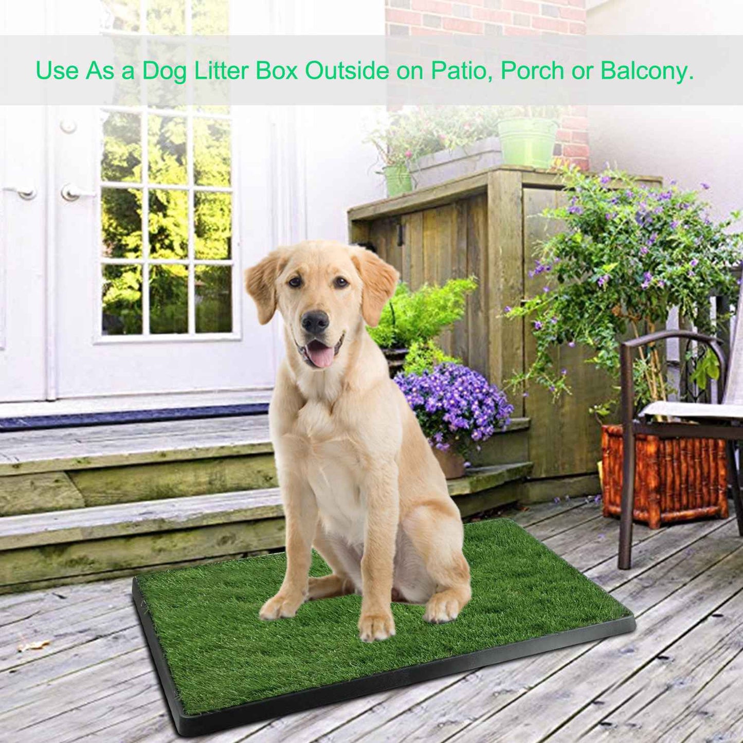 Artificial Grass Dog Potty Pad for Indoor & Outdoor Training - Small & Medium Pets